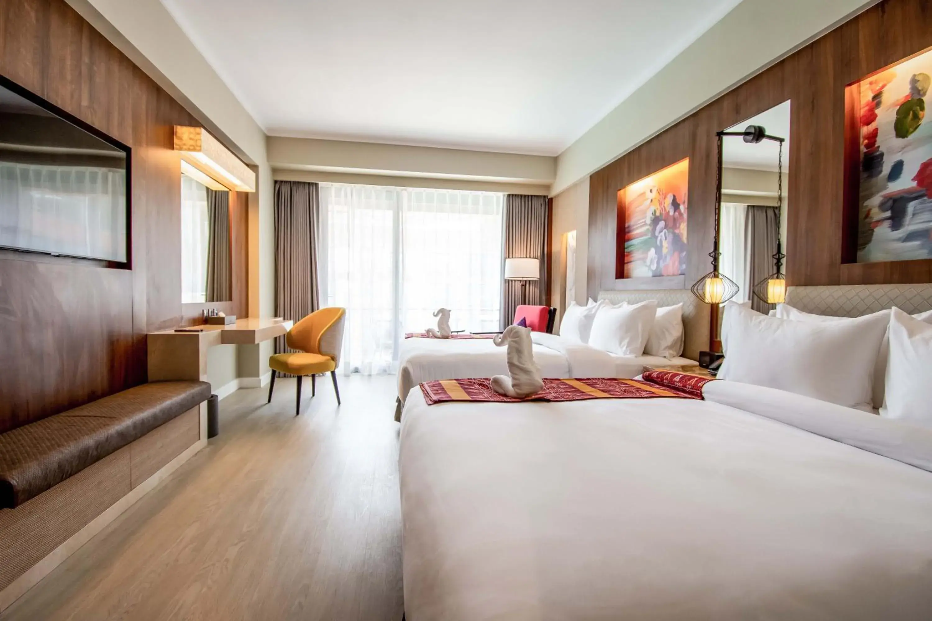 Bed in Mandarin Bay Resort and Spa